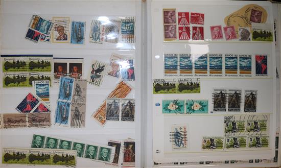 Album of USA stamps, mint and used